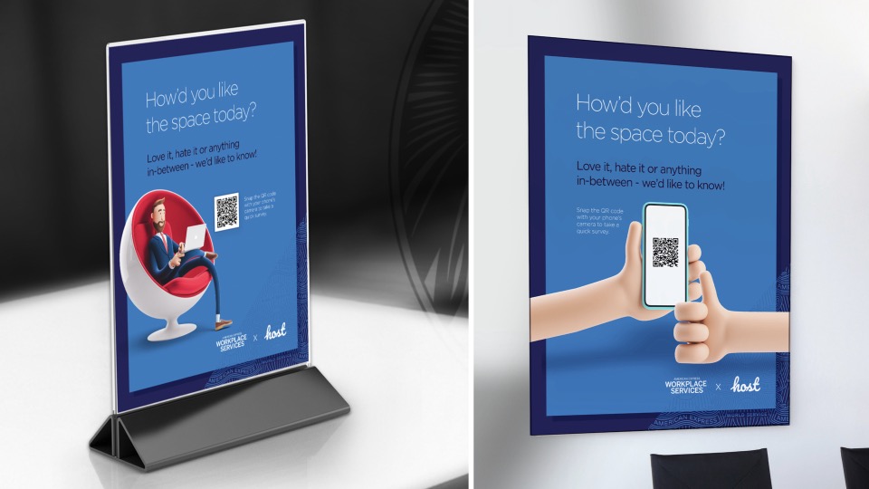 Amex Host site signage